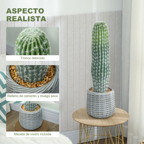 Homcom Cactus Artificial Verde 20 x 20 x 66 cm 1