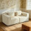 Homcom Sofá 3 Plaza Beige 202 x 90 x 76 cm 2