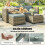 Outsunny Conjunto de Jardín Gris 188 x 120 x 61 cm 6