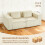 Homcom Sofá 3 Plaza Beige 202 x 90 x 76 cm 3