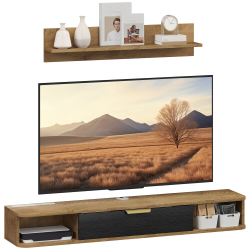 Homcom Mueble de Salón Marrón 120 x 24 x 16 cm