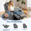 Homcom Sillón Masaje Reclinable Gris 82 x 99 x 103 cm 3
