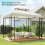 Outsunny Techo de Repuesto Beige 400 x 300 cm 2