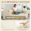 Homcom Sofá 3 Plaza Beige 202 x 90 x 76 cm 4