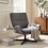 Homcom Sillón Giratorio Gris 70 x 80 x 82 cm 2