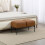 Homcom Banco de Cama Marrón 80 x 40 x 46 cm 2