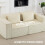 Homcom Sofá 3 Plaza Beige 202 x 90 x 76 cm 5