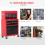 Homcom Carro de Herramienta Rojo 61.6 x 33 x 108 cm 5