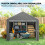 Outsunny Carpa para Herramienta Gris 200 x 238 x 183 cm 5