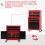 Homcom Carro de Herramienta Rojo 61.6 x 33 x 108 cm 6