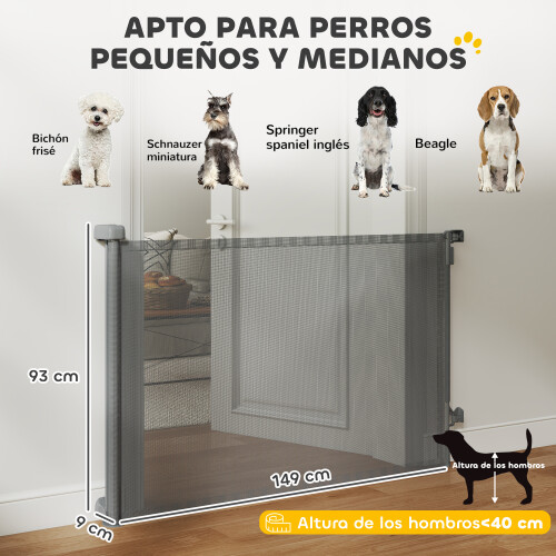 PawHut Barrera para Perro Gris 149 x 9 x 93 cm 2