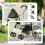 PawHut Carrito para Perro Gris 80 x 44.5 x 97 cm 5