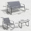 Outsunny Conjunto de Jardín Gris 111 x 71 x 75 cm 3