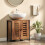 Homcom Mueble Bajo Lavabo Marrón 60 x 30 x 60 cm 3