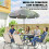 Outsunny Conjunto de Jardín Beige 119 x 68 x 70 cm 2