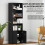 Homcom Estantería para Libro Negro 59 x 29 x 180 cm 2