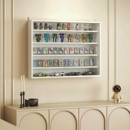 Homcom Vitrina de Pared Blanco 80 x 9.5 x 60 cm 1