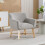 Homcom Butaca de Salón Gris 67 x 65 x 74 cm 6
