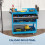 Durhand Carro de Taller Azul 82 x 35 x 76 cm 2