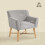 Homcom Butaca de Salón Gris 67 x 65 x 74 cm 7