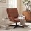 Homcom Sillón Giratorio Marrón 70 x 80 x 82 cm 2