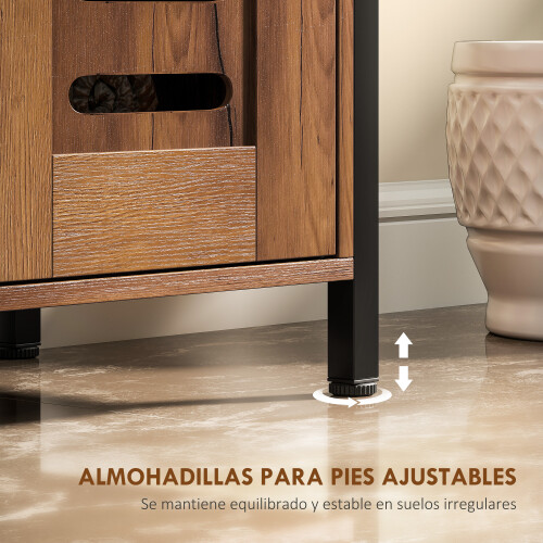 Homcom Mueble Bajo Lavabo Marrón 60 x 30 x 60 cm 1