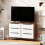Homcom Cómoda de Tela Marrón 117.5 x 30 x 73.5 cm 3