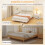 Homcom Estructura de Cama Beige 141 x 194 x 106.5 cm 3