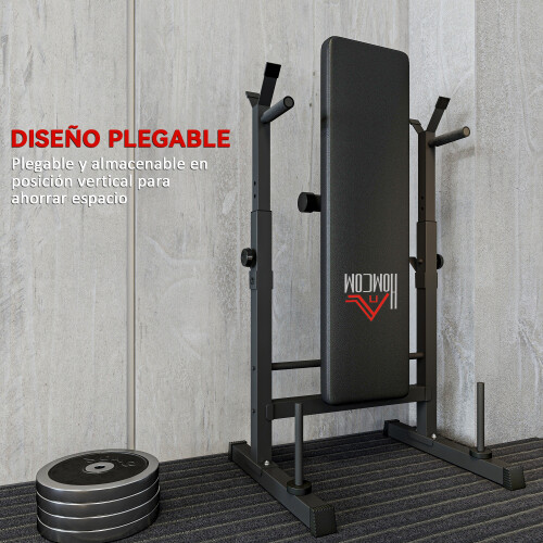 Homcom Banco de Pesa Negro 140 x 73 x 122 cm 2