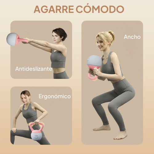 Kettlebell Rosa 19 x 15 x 25 cm 2