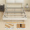 Homcom Estructura de Cama Beige 141 x 194 x 106.5 cm 5
