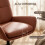 Homcom Sillón Giratorio Marrón 70 x 80 x 82 cm 5