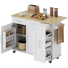 Isla de Cocina Blanco 129 x 65 x 91 cm