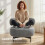 Homcom Butaca de Salón Gris 81 x 82 x 73 cm 3