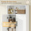 Homcom Armario Sobre Inodoro Blanco 64 x 21 x 173.5 cm 3
