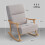 Homcom Silla Mecedora Gris 65 x 90 x 98 cm 2