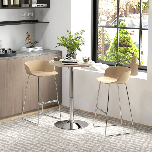 Homcom Mesa Alta Bar Marrón 60 x 60 x 91cm 1