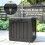 Outsunny Baúl de Exterior Negro 56 x 45 x 53 cm 4