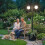 Outsunny Farola Solar Negro 53.5 x 30 x 182 cm 2