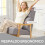 Homcom Silla Mecedora Gris 65 x 90 x 98 cm 4
