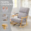 Homcom Silla Mecedora Gris 65 x 90 x 98 cm 5