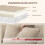 Homcom Sofá Chaise Longue Beige 242 x 156 x 87 cm 5