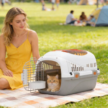 PawHut Plastic Pet Carrier, Top Load Hard Shell Cat Carrier, Max 4 KG