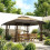 Outsunny Carpa Plegable Marrón 400 x 400 x 287 cm 2
