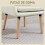 Homcom Butaca de Salón Beige 68 x 74 x 89 cm 8