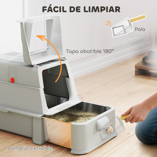 PawHut Arenero para Gato Gris 63 x 43 x 43 cm 2