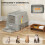 PawHut Arenero para Gato Gris 63 x 43 x 43 cm 4