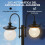 Outsunny Farola Solar Negro 53.5 x 30 x 182 cm 5