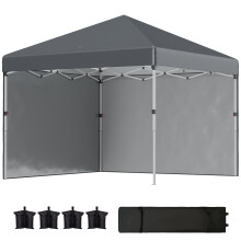 Carpa Plegable Gris 297 x 297 x 288 cm