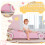 Cama Infantil Rosa 158 x 73.6 x 26 cm 5